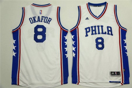 Maillot De Basket Philadelphia 76ers Jahlil Okafor 8 Blanc